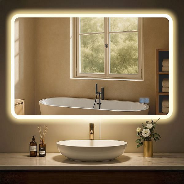 CLP Badspiegel Jericho 70x100 mm ohne Bluetooth, klarglas, 326268