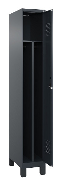 C+P Spind Evolo PLUS, mit Füßen, 1 Abteil, 1950x300x500mm, 7016/7016, Verschluss Zylinderschloss, 049010-10F S10043