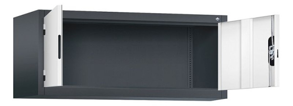 C+P Aufsatzschrank Acurado, H500xB1200xT500mm, Farbe: Schwarzgrau / Verkehrsweiß, Muldengriff, 9484-000 S10171