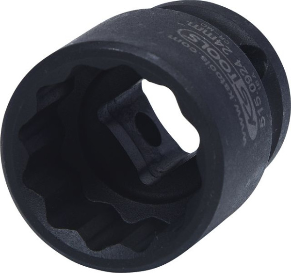 KS Tools 1/2" 12-kant-Kraft-Stecknuss, kurz, 24mm, 515.0924