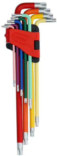 KS Tools Torx-Winkelstiftschlüssel-Satz, extra lang, 9-teilig, 151.4760