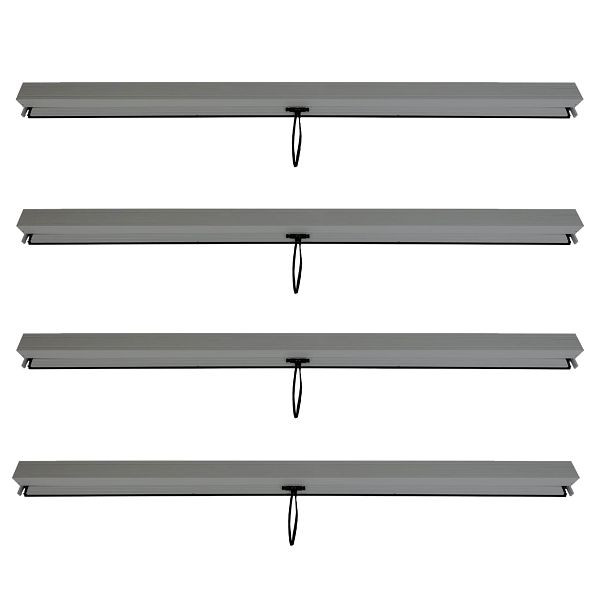 Mendler Seitenwand für Pergola HWC-L46, 4er-Set Pavillon Rollo Ersatzseitenwand, Stoff/Textil sturmfest 3x3m, anthrazit, 4x99263