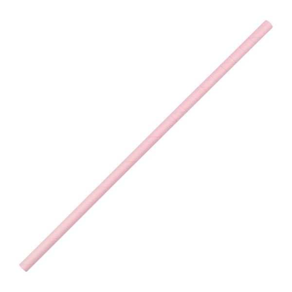 Fiesta Compostable kompostierbare flexible Papierstrohhalme rosa (250 Stück), FB144