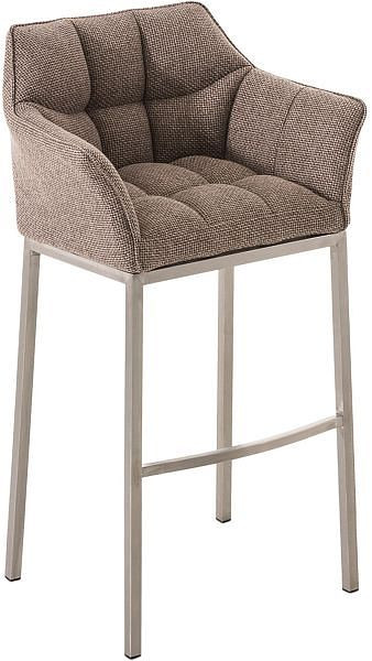 CLP Barhocker Damaso E Stoff mit 4-Fuß Gestell, terrabraun, 101680399