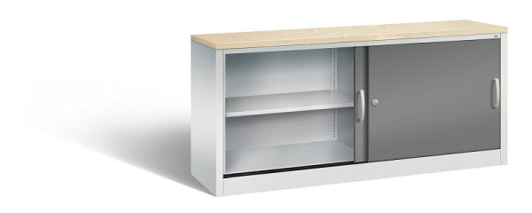 C+P Sideboard mit Schiebetüren Acurado, H720xB1600xT400mm, Farbe: Lichtgrau / Vulkangrau, Bügelgriff, 2 OH, 5724-00 S10413