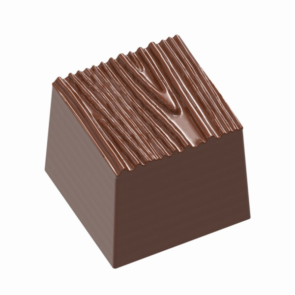 Schneider Schokoladen-Form 275x135 mm, 22,5x22,5x19,5 mm, Praline Struktur Holz, 421676