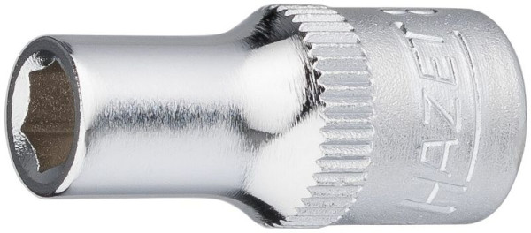 Hazet Steckschlüsseleinsatz, Sechskant, Vierkant hohl 6,3 mm (1/4 Zoll), 5 mm, Mit Rändelung, 850-5