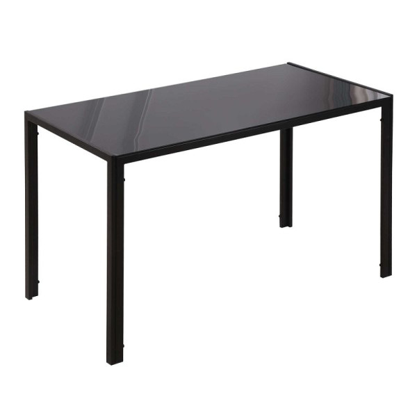 HOMCOM Esstisch Küchentisch großer Tisch, modernes Design, 120 cm x 60 cm x 75 cm, Schwarz, 835-479BK