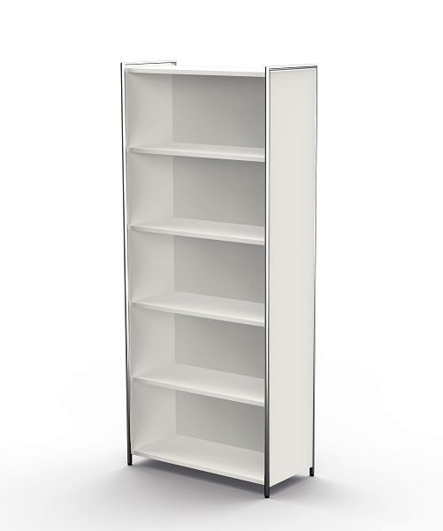 Kerkmann Einzelregal für 5 OH, Artline, B 800 x T 380 x H 1850 mm, Weiß, 13734710