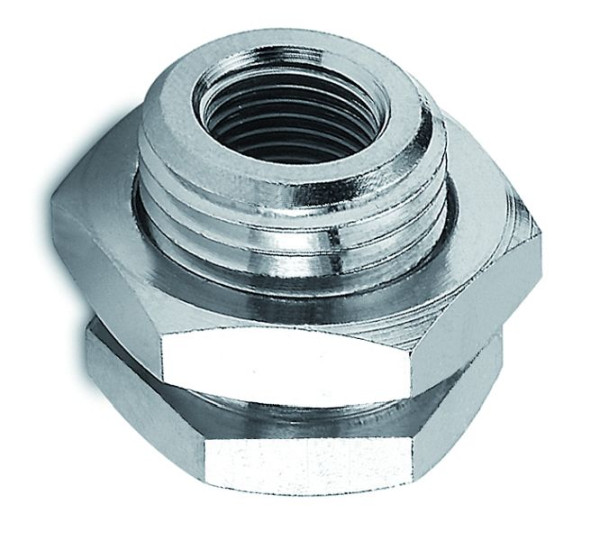 Prevost Trennwanddurchführung mit 2 Innengewinden - A21, IG BSPP= G 1/4, Stärke der Trennwand maximal= 12 mm, Bohrlochdurchmesser= 20 mm, A21 14