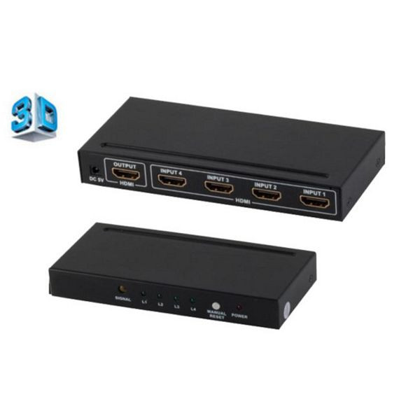 shiverpeaks PROFESSIONAL, HDMI Switch, 4x IN 1x OUT, 4K2K, 3D, Metallgehäuse, VER1.4, 05-02004-SPP