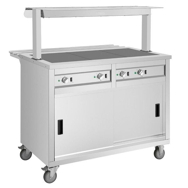 Buffalo Mobile Ausgabestation mit geschlossener beheizter Oberplatte 3x GN 1/1, JB186