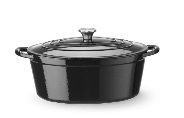 Hendi Emaillierter Gusseisentopf, 6,88 l schwarz, 626863