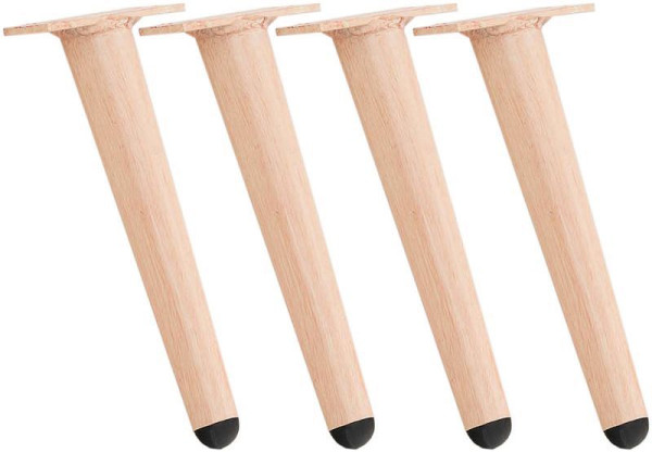 CLP 4er Set Möbelfüße 26 cm, hellbraun, 323138, 4255716302405