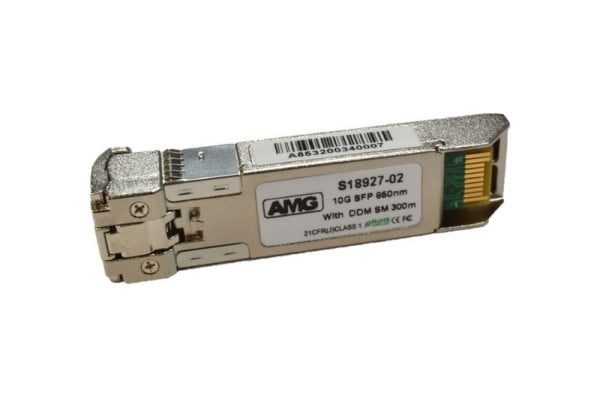 AMG Systems SFP, 10Gb/s, Doppelfaser, Multimode, 300m Reichweite (850 nm) VCSEL, SFP-MM-10G-SR03-85