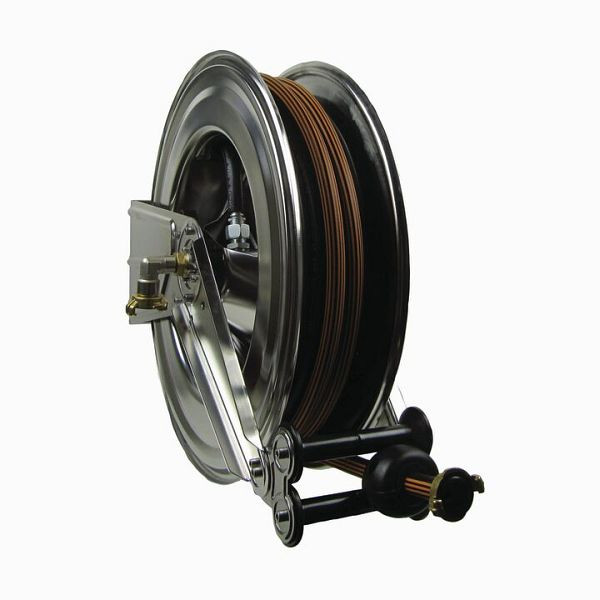 Ebinger Schlauchaufroller OSM 510, Max. 15bar/90°C, 20m - 1/2" Gummischlauch ET, Gehäuse: Edelstahl, 1.514.104