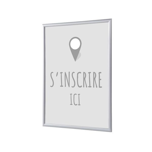 Showdown Displays Klapprahmen A1 Komplettset Hier Anmelden Grau Französisch, KRA1G25LPPI584