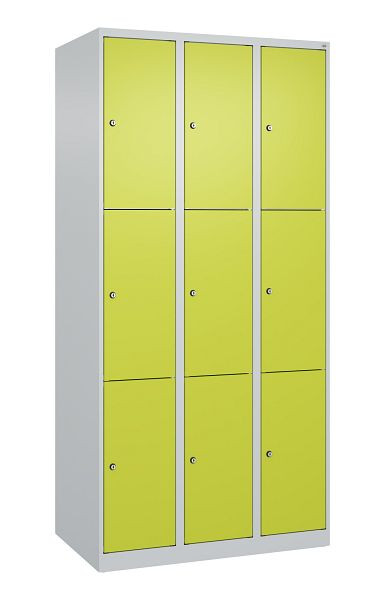 C+P Schließfachschrank Classic PLUS, 3 Abteile mit je 3 Fächern, 1850x900x500mm, 7035/0024, 080000-303 S10009