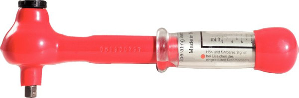 KS Tools 3/8" Mini Drehmomentschlüssel mit Schutzisolierung und Umschalt-Ratschenkopf, 5-25Nm, 117.1184