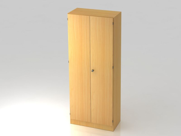 Hammerbacher Schrank 5OH mit Sockelblende Streifengriff Buche/Buche, 80x42x200,4 cm (BxTxH), V6100/6/6/SG