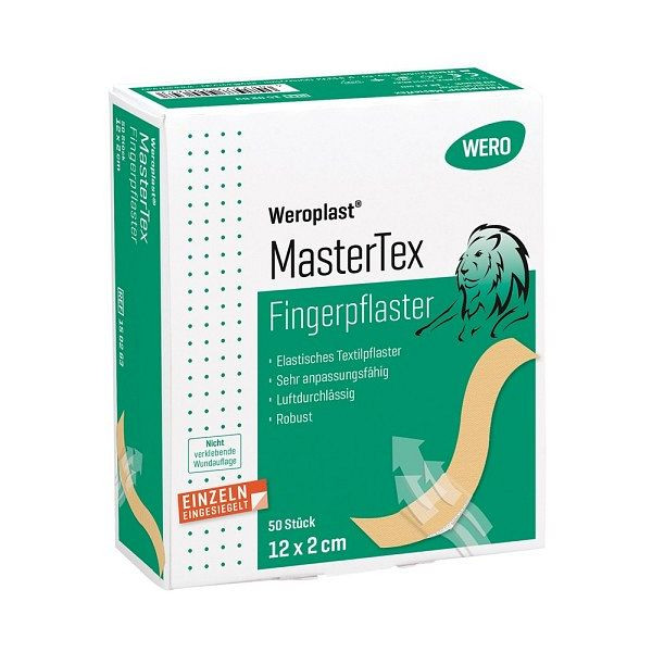 WERO Weroplast MasterTex Fingerpflaster 12 x 2 cm, VE: 50 Stück, 150263