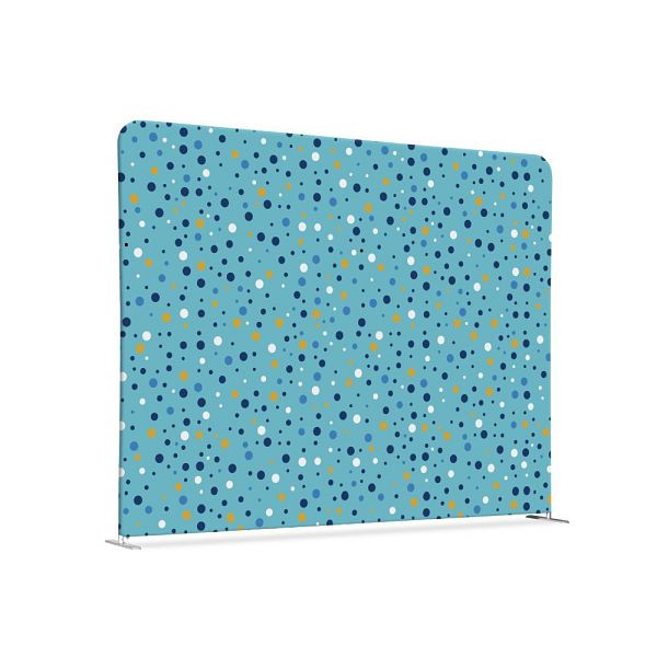 Showdown Displays Textil Raumteiler 150-150 Doppel Punkte Farbe Blau, ZWSE150-150SSK-DSI1