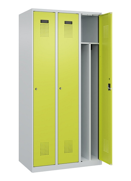C+P Spind Evolo PLUS, 3 Abteile, 1850x900x500mm, 7035/0024, Verschluss Zylinderschloss, 049000-30F S10042