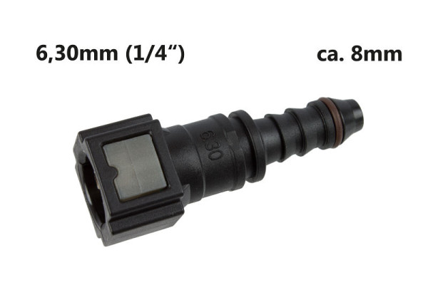Stahlmaxx Weiblichen-Steckverbinder SAE 6,30 (1/4") auf 8 mm Leitung, XXL-116728