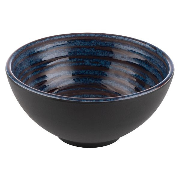APS Schale -LOOPS-, Ø 15 x 7 cm, Melamin, innen: Dekor, dunkelblau, außen: dunkelgrau, 0,5 Liter, 85036