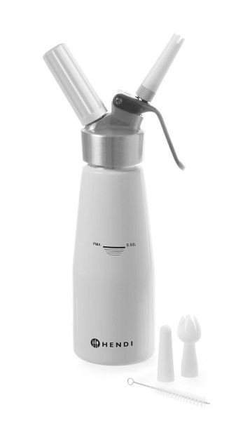 Hendi Sahnespender Kitchen Line, weiß, 0,5 L, ØxH: 80x260 mm, 588369