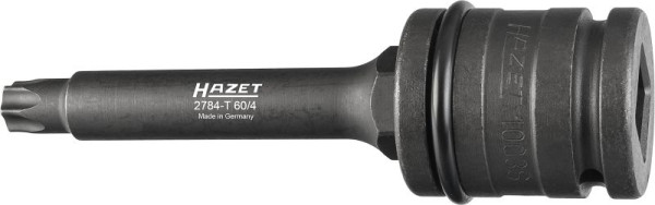Hazet Bremsscheiben Schraubendreher-Steckschlüsseleinsatz Satz, Vierkant hohl 20 mm (3/4 Zoll), Innen TORX® Profil, T60, Anzahl Werkzeuge: 4, 2784-T60/4