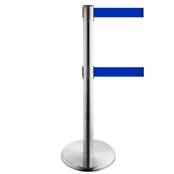 Stein HGS Personenleitsystem -P-Line Duo-, Edelstahl, blau, mit magnetischem Gurtendstück, Gurtlänge: 2 x 2,3 m, 36402-0304