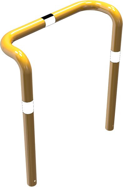 Schake Rammschutzbügel Doppelbügel, vertiefte Ausführung, mit 2 Standpfosten, Breite: 1000 mm, Höhe Überflur: 650 mm, zum Einbetonieren, 477_73BG