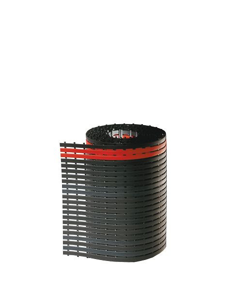 Kappes ErgoPlus Bodenmatte B600 mm - 10 m -, schwarz mit rotem Sicherheitsstreifen, 8406.00.1070