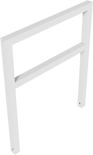 Schake Anlehnbügel aus Stahlrohr Rechteckrohr 60 x 60 mm, mit Querholm, Gesamtbreite: 1000 mm, feuerverzinkt, 455_100