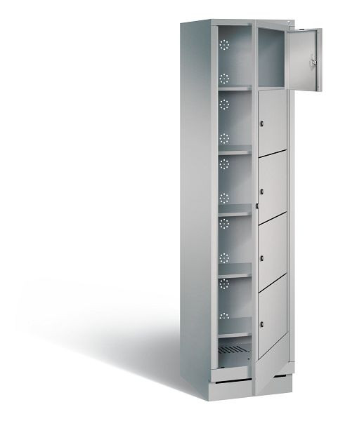 C+P Wäsche-Ausgabeschrank Evolo, H1800xB420xT500mm, Farbe: Weißaluminium, 48160-105 S10088
