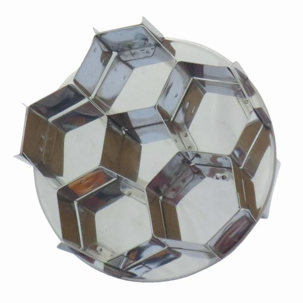 Schneider Brötchendrücker aus Edelstahl, Fußballmotiv, Ø 8,0 cm, 5 Sechsecke 1 Fünfeck, 199585