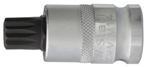 SW-Stahl Schraubendreheinsatz, 1/2", Innenvielzahn, M9 x 55 mm, 04424L-XZN9K