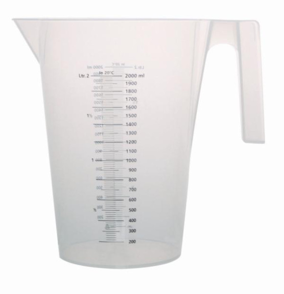Schneider Messbecher, Polyethylen, 0,5 l, mit offenem Griff, stapelbar, 200149
