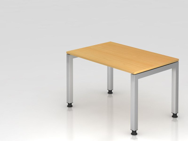 Hammerbacher Schreibtisch U-Fuß eckig 120x80cm Buche, Rechteckform, schwebende Platte, VJS12/6/S