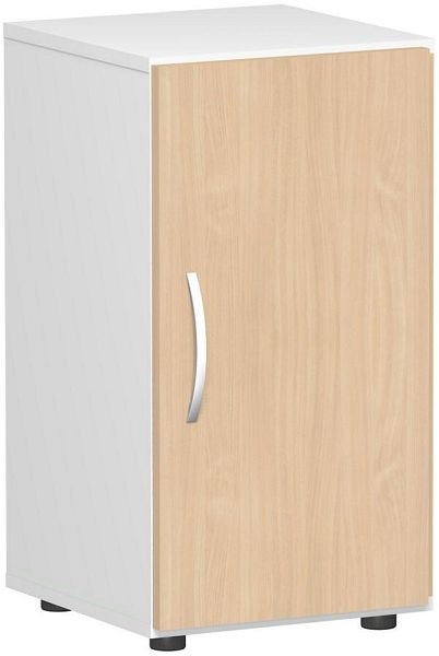 geramöbel Flügeltürenschrank mit Standfüßen, Griff links oder rechts, inkl. Türdämpfer, nicht abschließbar, 400x420x752, Buche/Lichtgrau, S-342100-BL