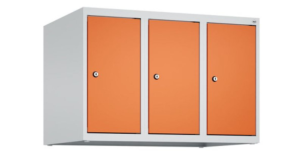 C+P Schrankaufsatz Classic PLUS, Aufsatzschrank, 7035, Zylinderschlösser, 500x750x500mm, Reinorange, 080090-39 S10031