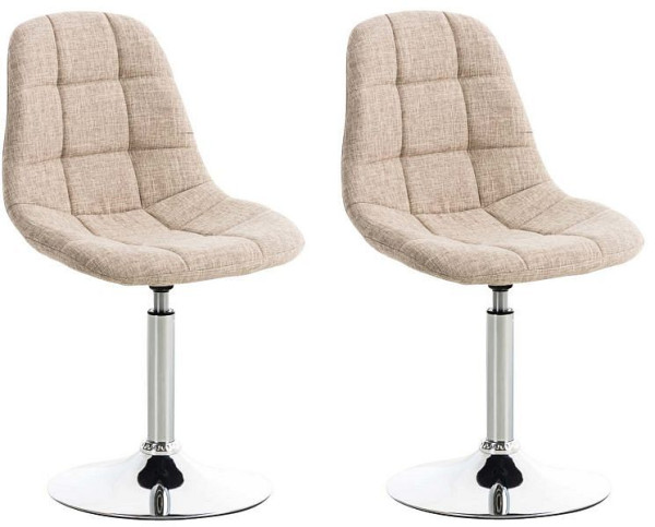 CLP 2er Set Stühle Emil Stoff, creme, 319650, 4251756467500