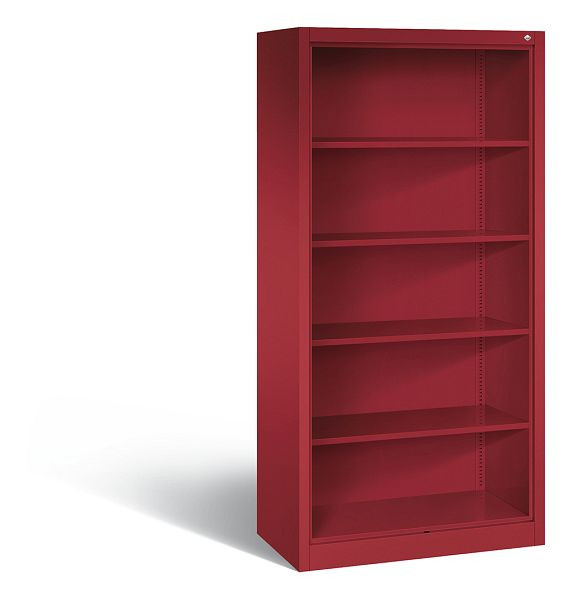 C+P Stahlregal mit Rückwand Acurado, H1950xB930xT500mm, Farbe: Rubinrot, 5 OH, 9180-000 S10016