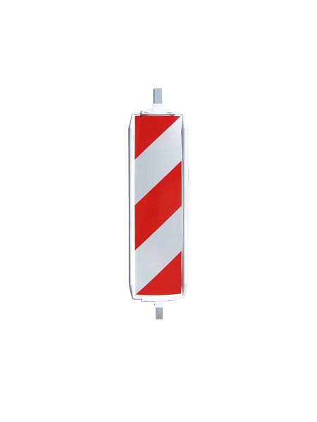Schake Kunststoffbake Typ 40A beklebt mit Folie Typ RA2/B schraffiert doppelseitig rechts- / linksweisend, Folie: rot / weiß, 360572A