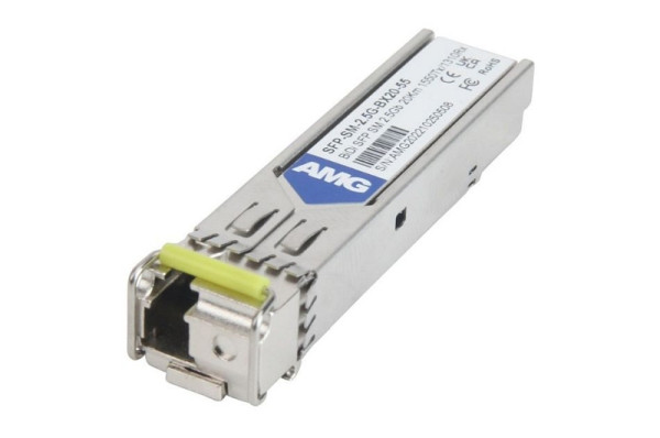 AMG Systems SFP, 2.5Gb/s, Einzelfaser, LC, Singlemode, 20km Reichweite Tx: 1550nm, Rx: 1310nm, DDM, SFP-SM-2.5G-BX20-55