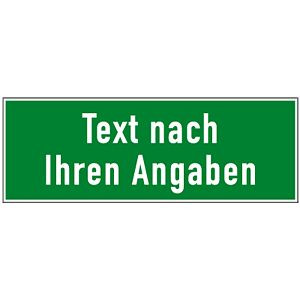 Moedel Rettungszeichen - Text und/oder Symbol nach Ihren Angaben, Folie, 297x105 mm, 61436