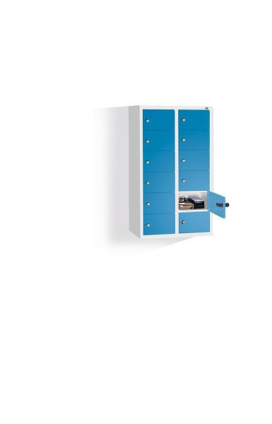 C+P Kleingefachschrank Intro, H770xB460xT200mm, Farbe: Lichtgrau / Lichtblau, 80700-231 S10008