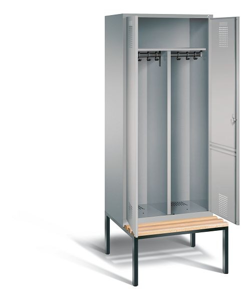 C+P Schwarz-Weiss-Spind Evolo, H2090xB810xT815mm, Farbe: Weißaluminium, 48052-22 S10045