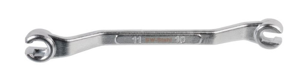 SW-Stahl Bremsleitungsschlüssel, 10 x 11 mm, Blisterkarte, Chrom-Vanadium-Stahl, mit hinterlegtem Sechskant, 01405SB